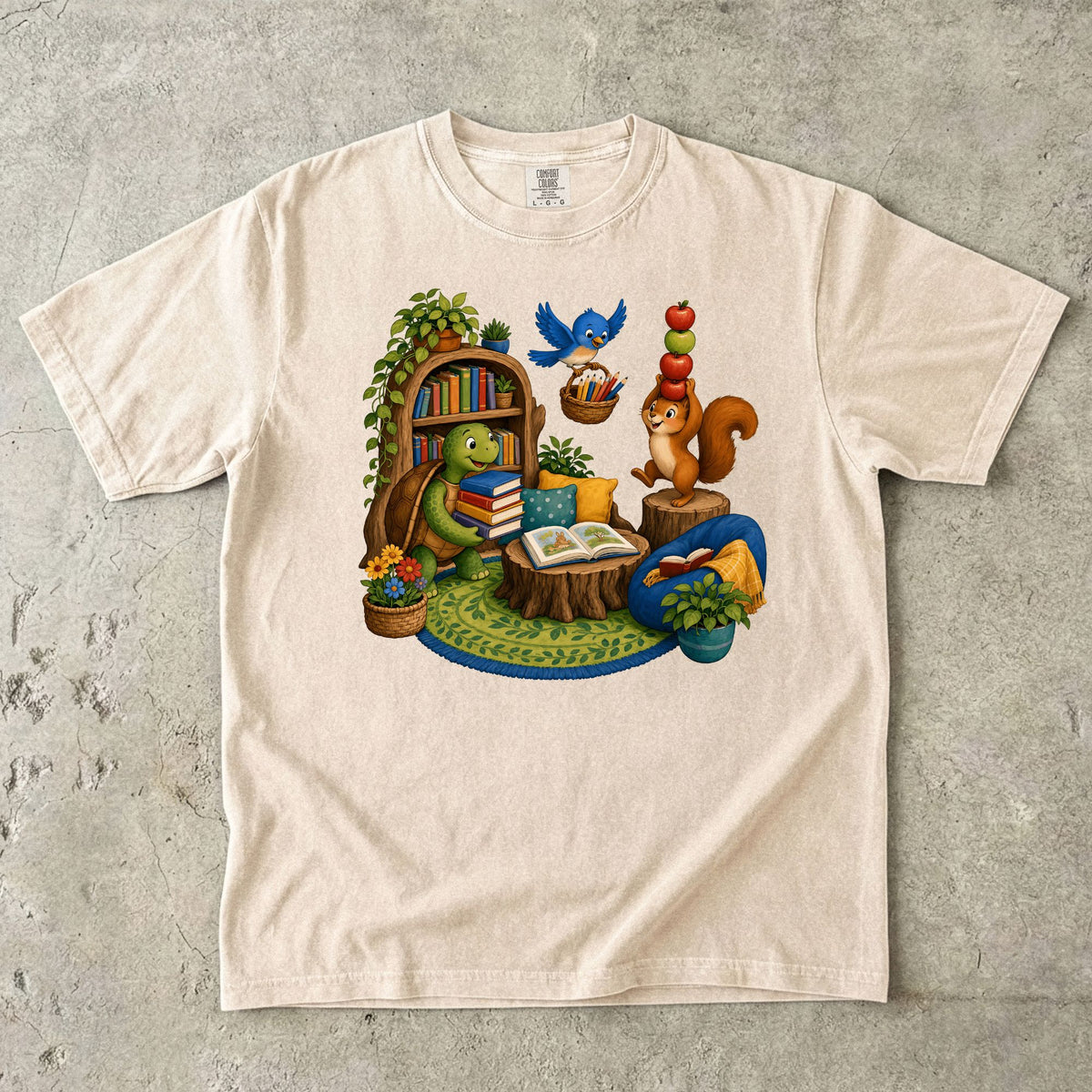 Storybook Animal Reading Teacher T-Shirt