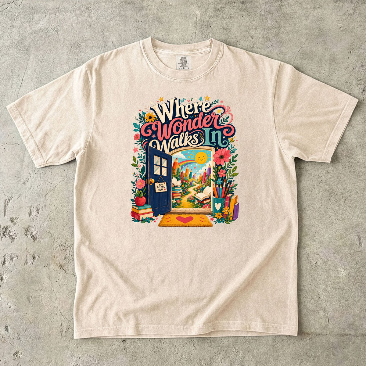 Where Wonder Walks In Teacher T-Shirt