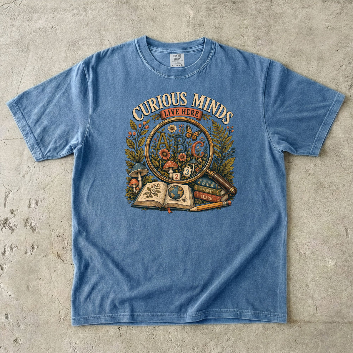 Curious Minds Live Here Teacher Shirt