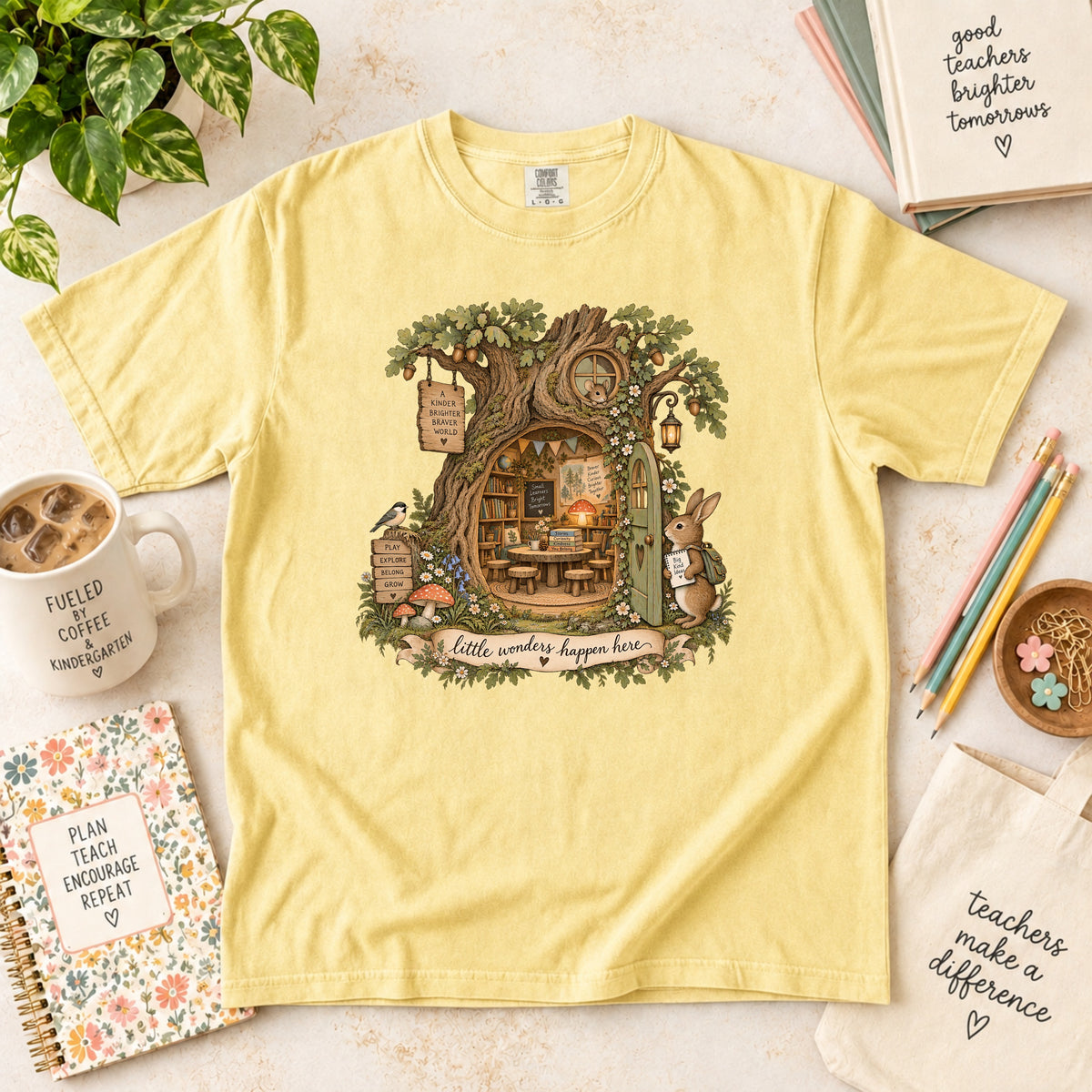 Little Wonders Happen Here Preschool Teacher T-Shirt