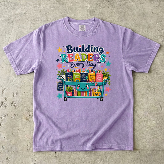 Building Readers Every Day Reading Teacher T-Shirt