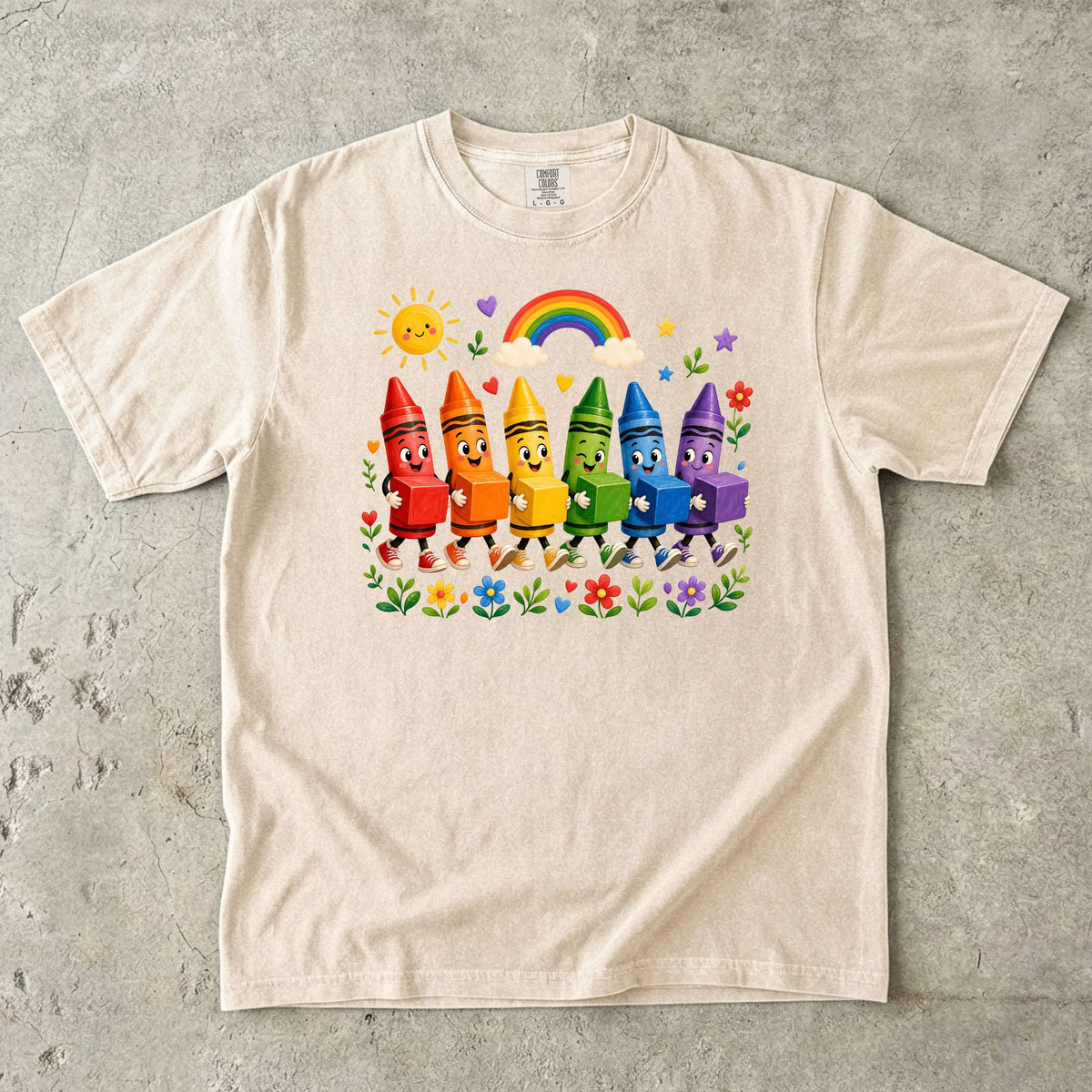 Cute Crayon Preschool Teacher T-Shirt