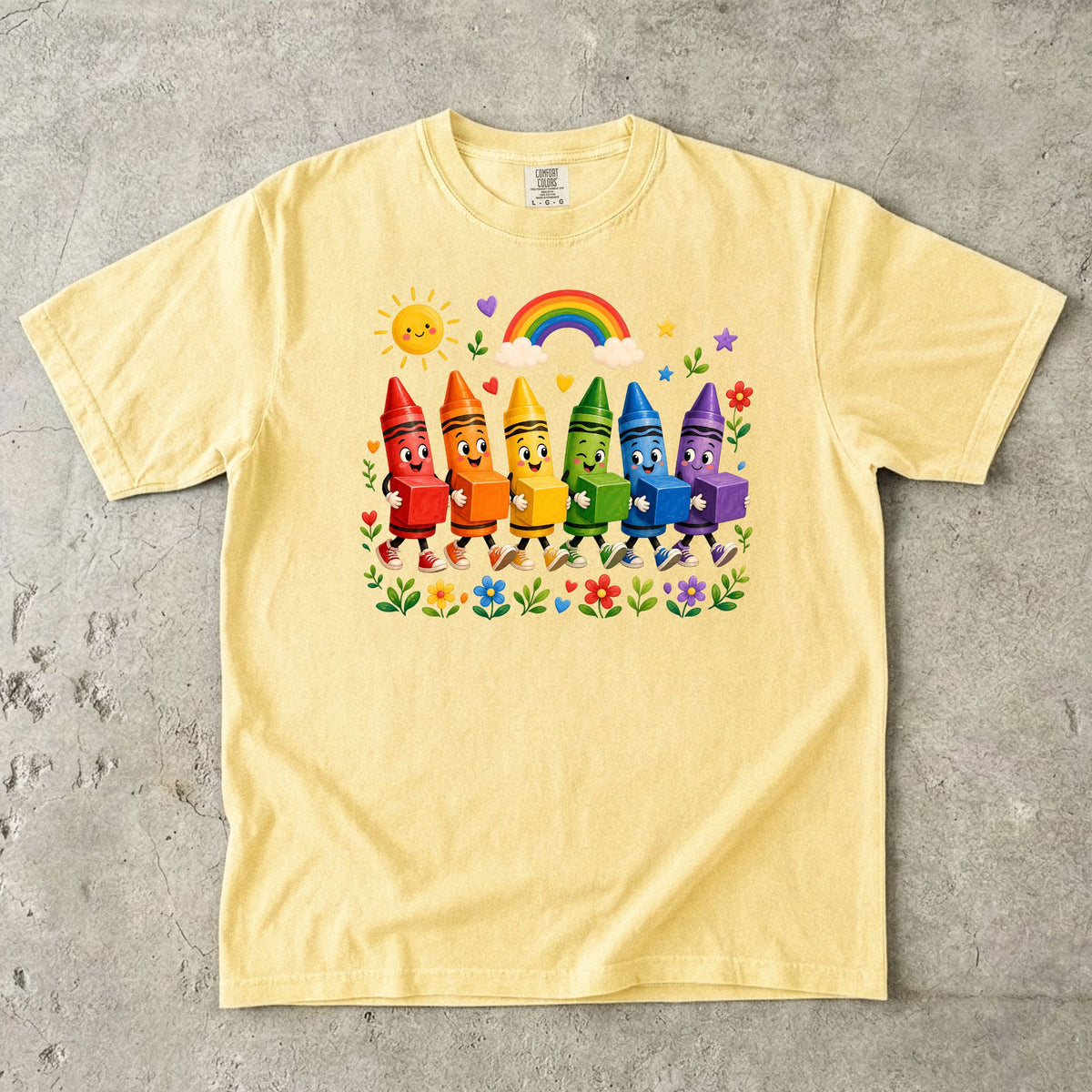 Cute Crayon Preschool Teacher T-Shirt