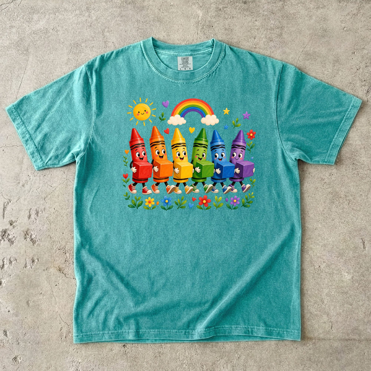 Cute Crayon Preschool Teacher T-Shirt