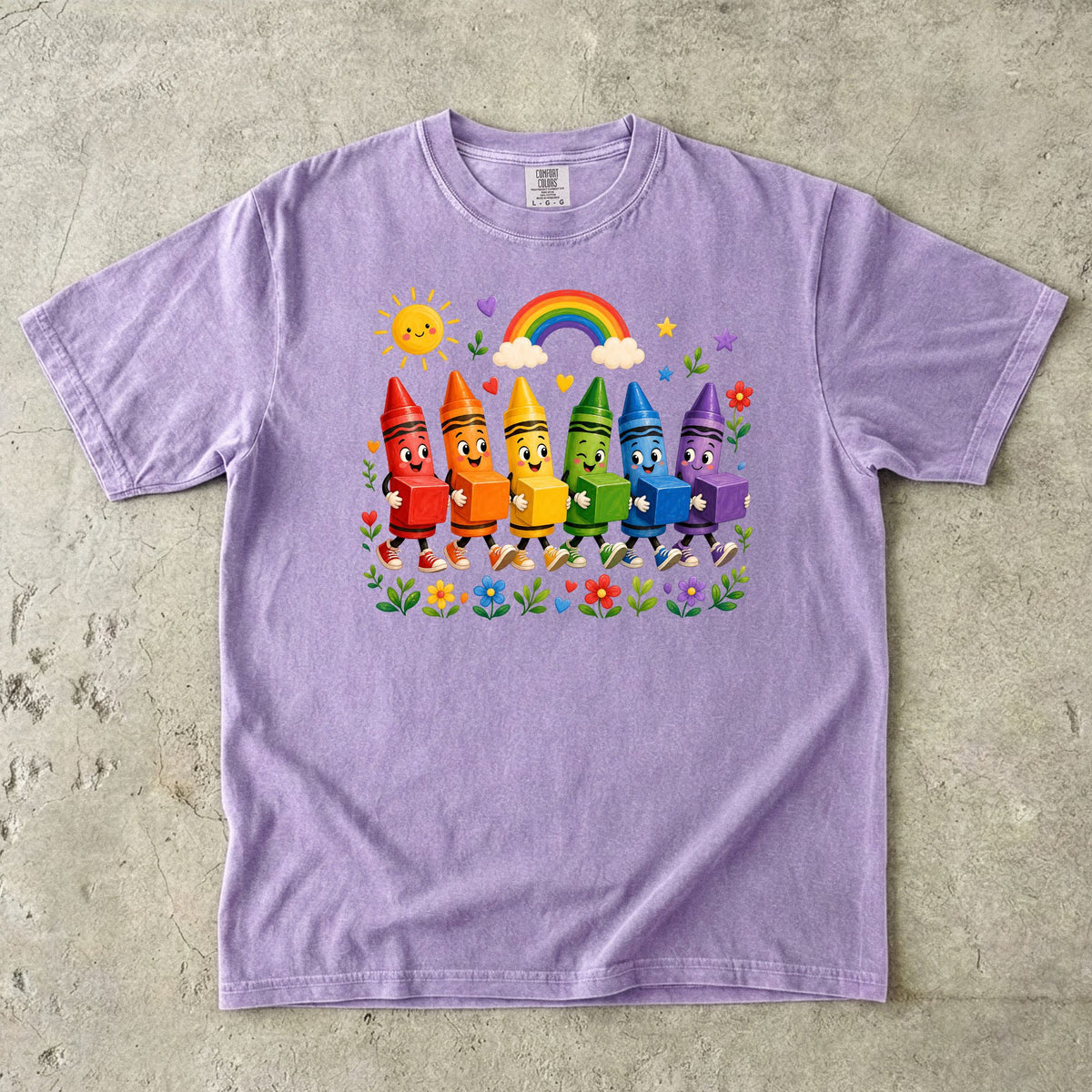 Cute Crayon Preschool Teacher T-Shirt