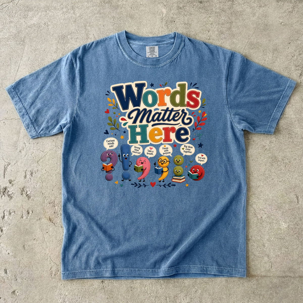 Words Matter Here Reading Teacher T-Shirt