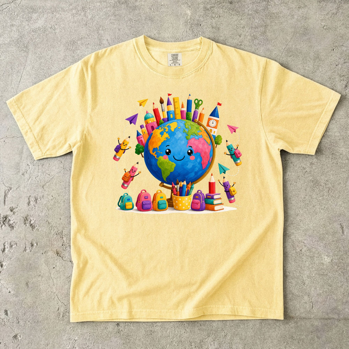 Whimsical Globe Teacher T-Shirt
