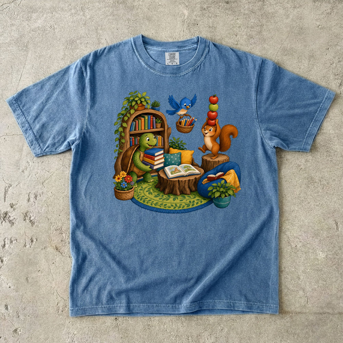 Storybook Animal Reading Teacher T-Shirt