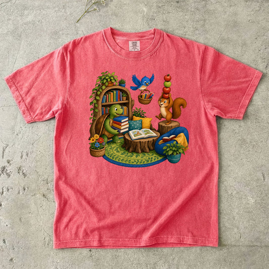 Storybook Animal Reading Teacher T-Shirt
