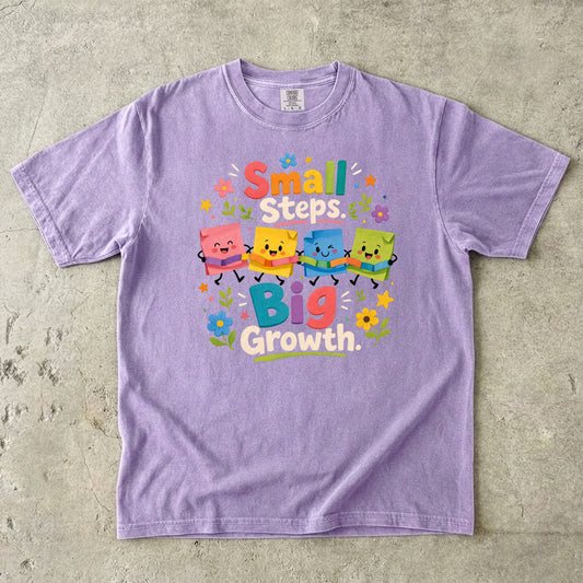 Small Steps Big Growth Preschool Teacher T-Shirt