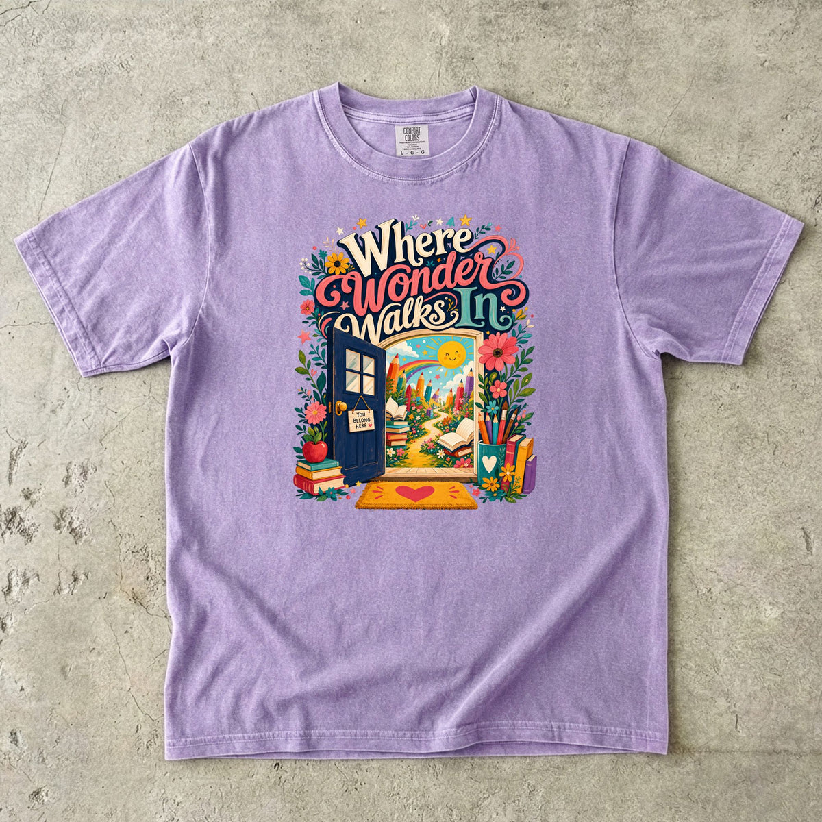 Where Wonder Walks In Teacher T-Shirt