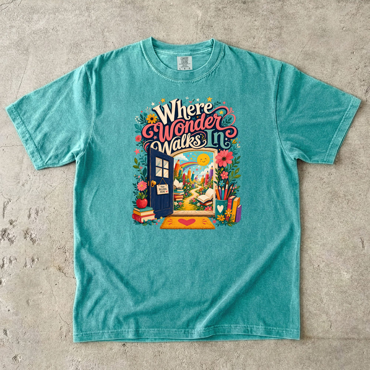 Where Wonder Walks In Teacher T-Shirt