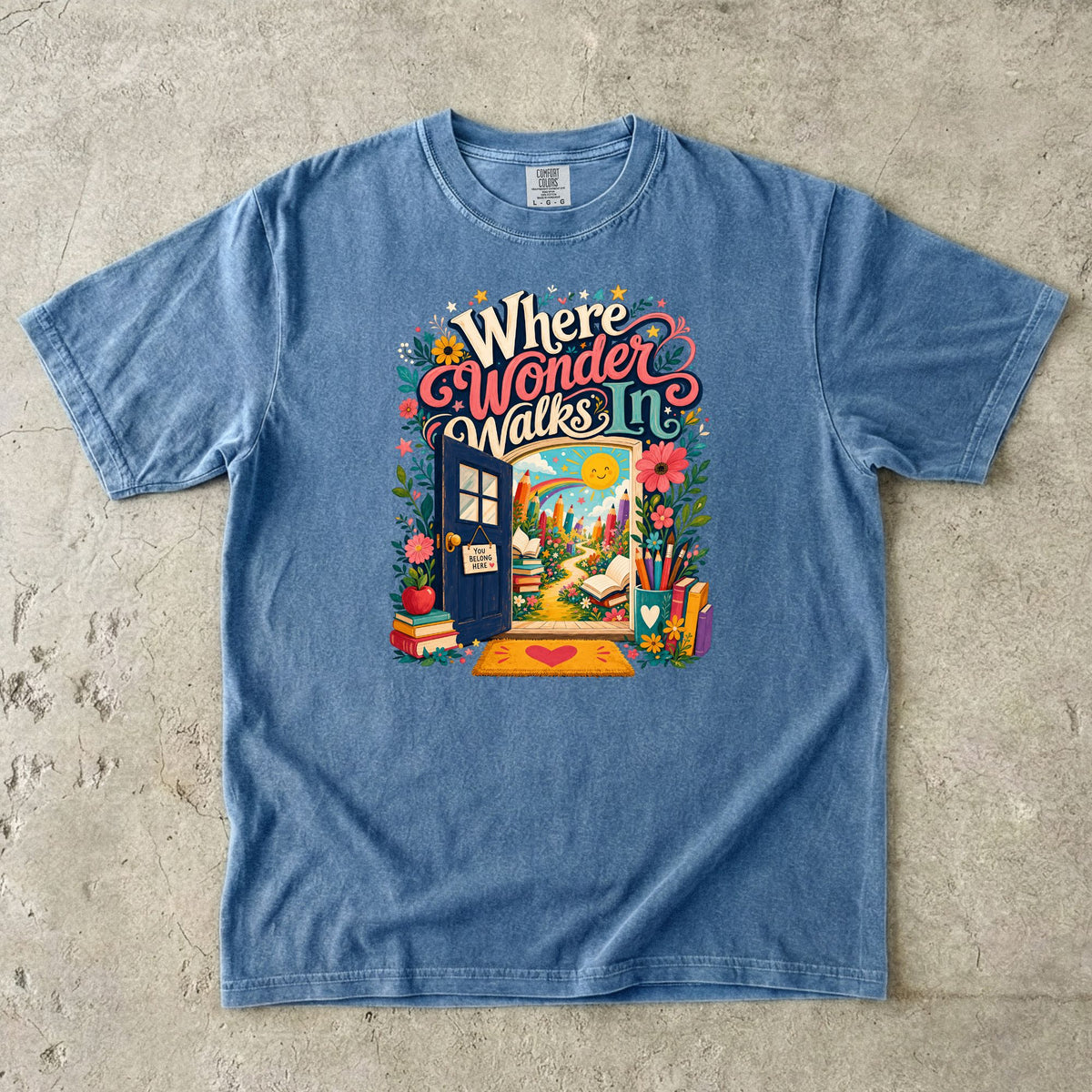 Where Wonder Walks In Teacher T-Shirt