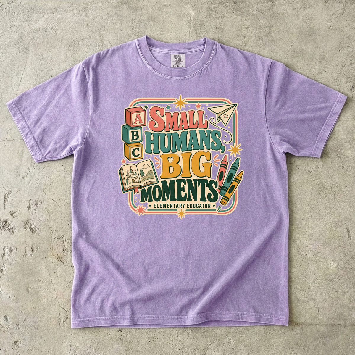 Small Humans Big Moments Elementary Teacher T-Shirt