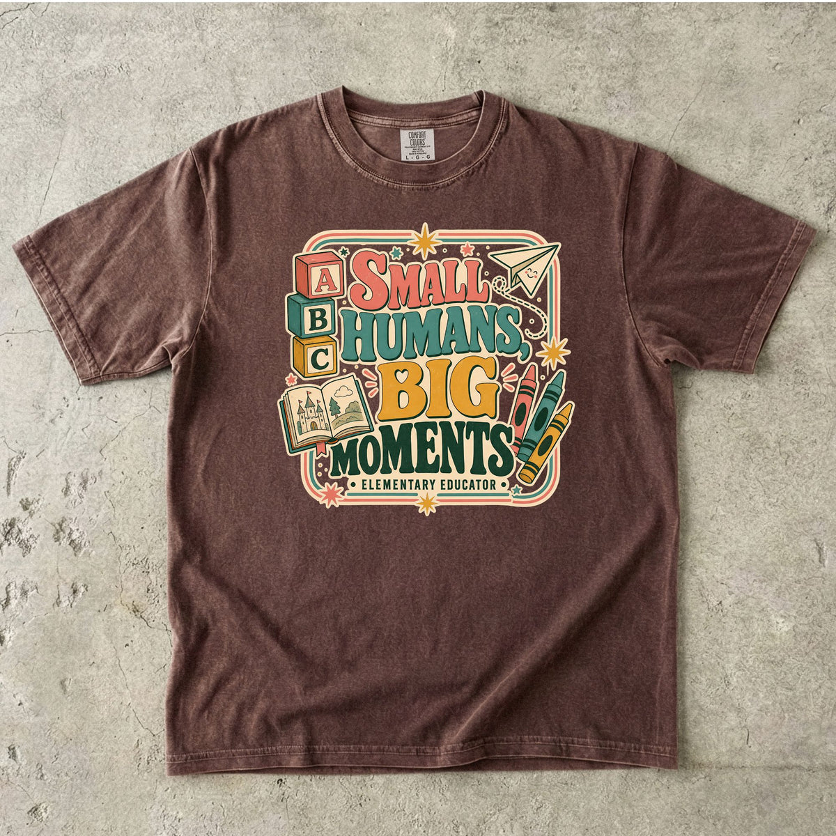 Small Humans Big Moments Elementary Teacher T-Shirt