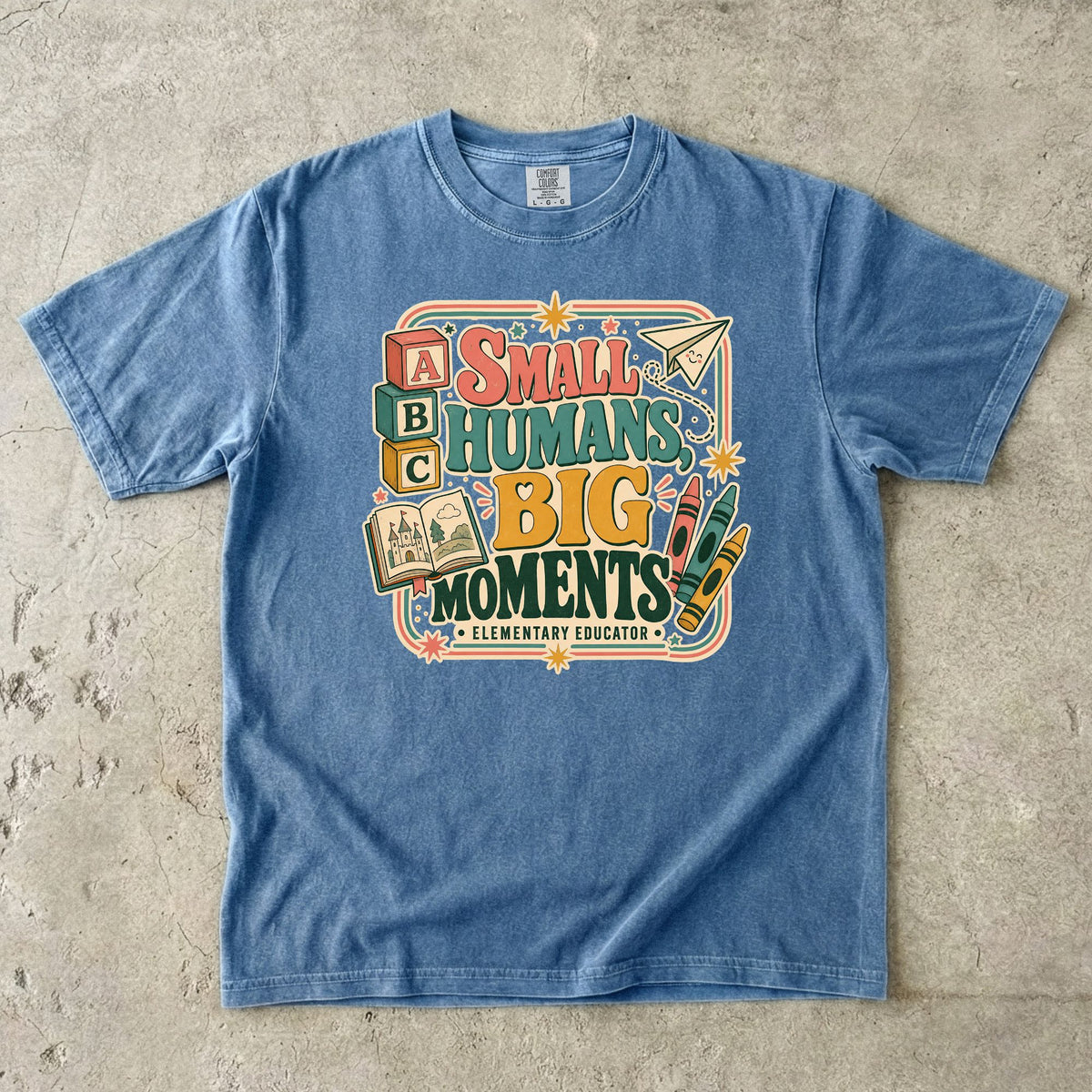 Small Humans Big Moments Elementary Teacher T-Shirt