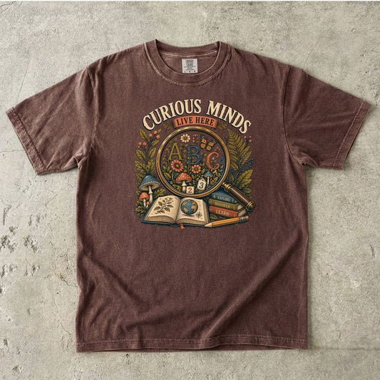Curious Minds Live Here Teacher Shirt