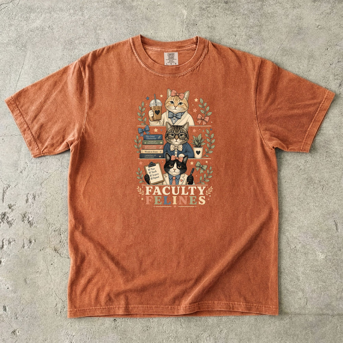 Faculty Felines Teacher Cat T-Shirt