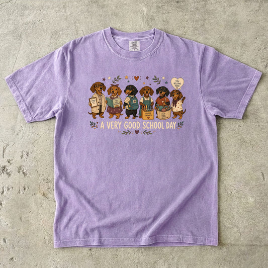 A Very Good School Day Dachshund T-Shirt