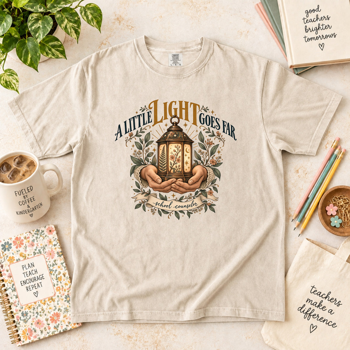 A Little Light Goes Far School Counselor T-Shirt