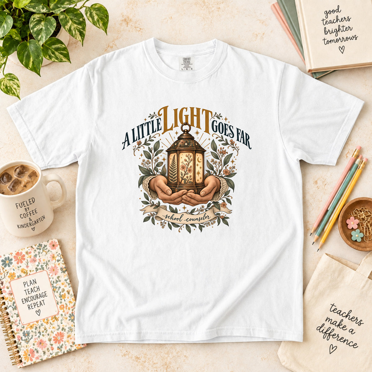 A Little Light Goes Far School Counselor T-Shirt
