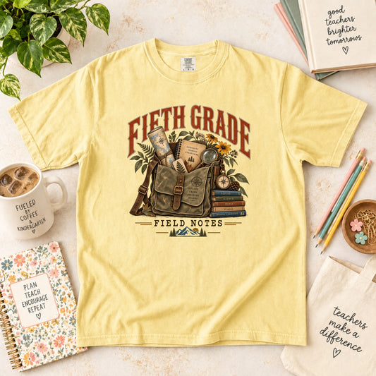 Fifth Grade Field Notes Fifth Grade Teacher T-Shirt